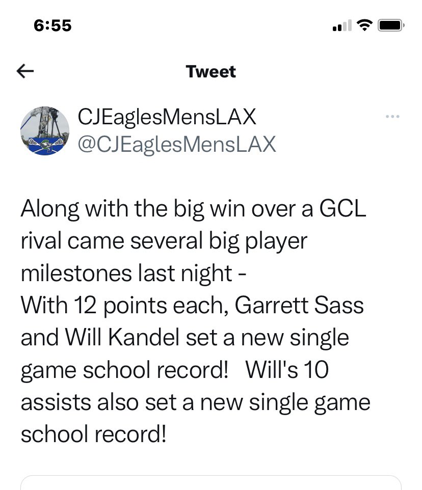 Way to go boys!!💙💚🥍🦅