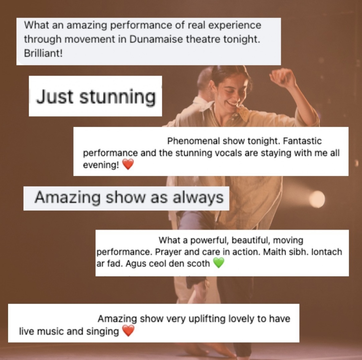 Audiences around the country have been raving about A Call to You! Make sure to get your tickets now for Thursday 11th May 🤩 🎟 bit.ly/3KQpIof #ACallToYou #Dance #LimeTreeTheatre #Limerick