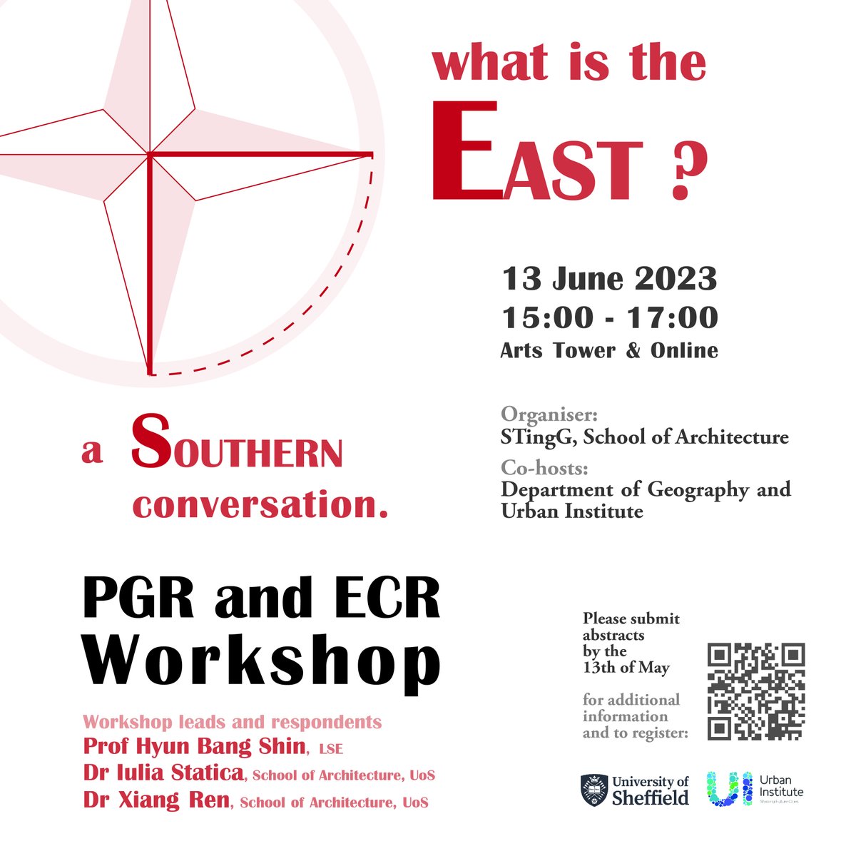 Jakleen_Dalal’a (@dalala_jakleen) on Twitter photo Excited to announce the upcoming symposium "What is the East?"
Join us for a hybrid event with keynote speaker <a href="/urbancommune/">Hyun Bang Shin 신현방</a> and a PhD/ECRs workshop. Don't miss this opportunity to engage in a thought-provoking discussion! <a href="/SSoA_news/">Sheffield Architecture</a>
Register here:
forms.gle/cTNkPZcLE3kwo2… Excited to announce the upcoming symposium "What is the East?"
Join us for a hybrid event with keynote speaker <a href="/urbancommune/">Hyun Bang Shin 신현방</a> and a PhD/ECRs workshop. Don't miss this opportunity to engage in a thought-provoking discussion! <a href="/SSoA_news/">Sheffield Architecture</a>
Register here:
forms.gle/cTNkPZcLE3kwo2…