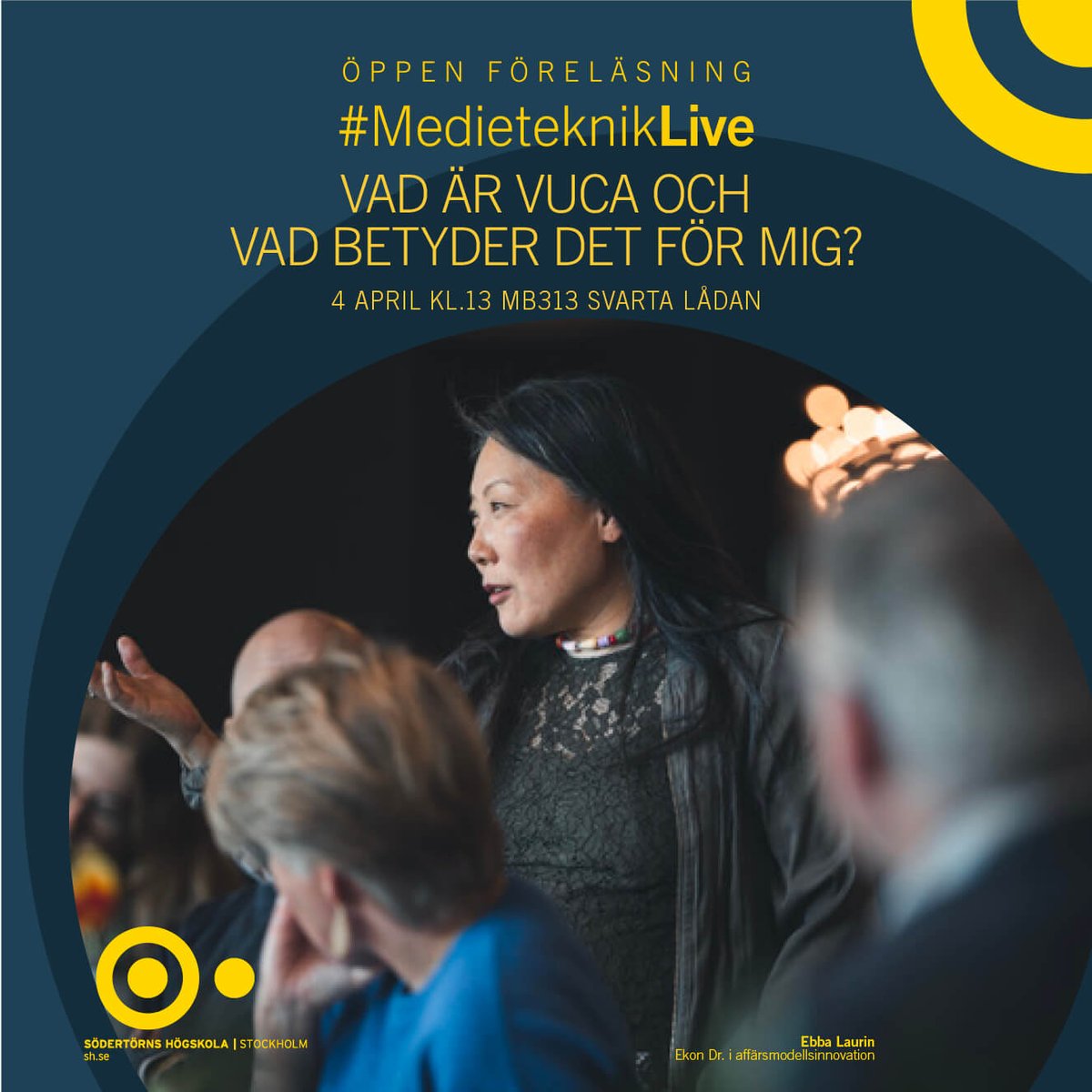 AlexandraNiflis's tweet photo. Med hjälp av ramverket VUCA uppmanar Ebba Laurin oss till att ifrågasätta och reflektera över hur vi kan förbereda oss inför det oförutsägbara i en värld som är i ständig förändring.
@medieteknik
#MTLive #medietekniklive #medieteknik #medieteknik_sh #södertörnshögskola https://t.co/61rg5aNksK