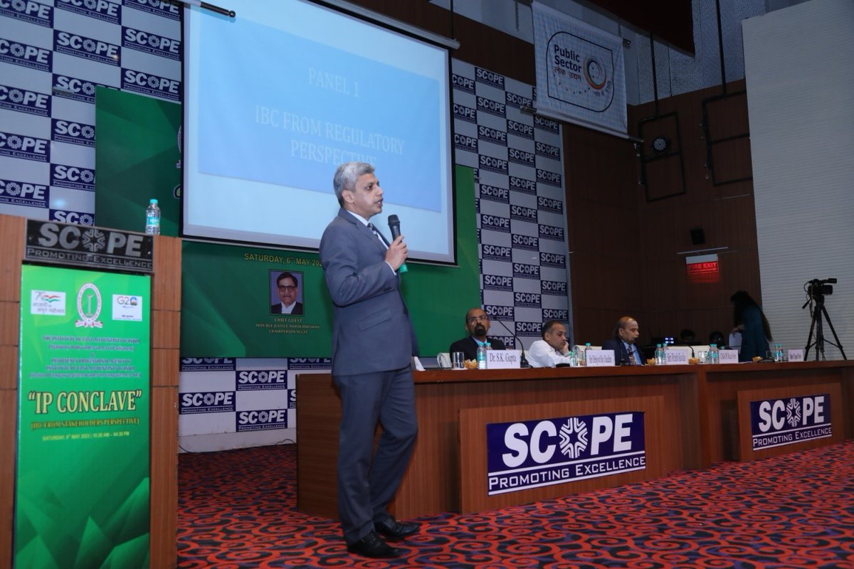 CCI_India's tweet photo. Shri Vipul Puri, Joint Director, CCI, participated in the Panel Discussion on “IBC from the Regulators Perspective” at the IP Conclave organised by the Institute of Cost Accountants of India in New Delhi on 06.05.2023. The event marked honour to @AmritMahotsav  and @g20org 
#CCI https://t.co/N28BiSc3Ic