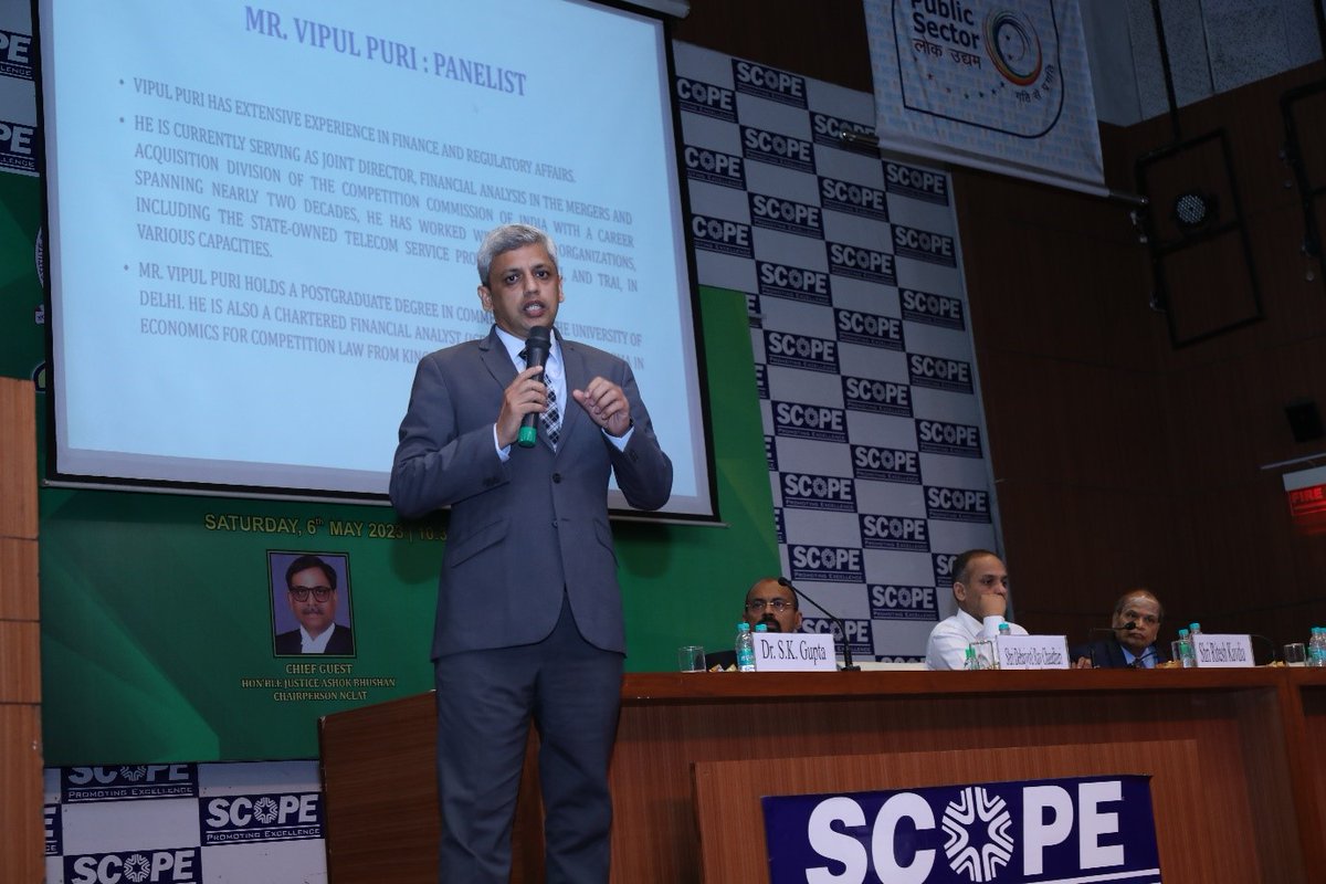 CCI_India's tweet photo. Shri Vipul Puri, Joint Director, CCI, participated in the Panel Discussion on “IBC from the Regulators Perspective” at the IP Conclave organised by the Institute of Cost Accountants of India in New Delhi on 06.05.2023. The event marked honour to @AmritMahotsav  and @g20org 
#CCI https://t.co/N28BiSc3Ic