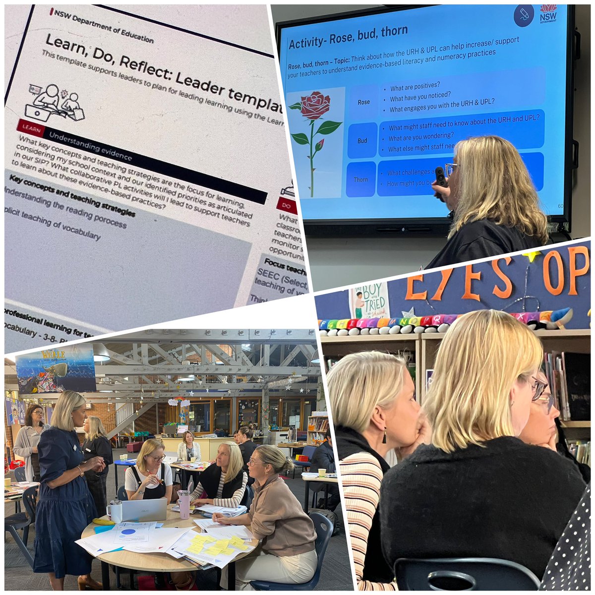 DrAMandel's tweet photo. A successful cross-network day led by the incredibly supportive Teaching Quality and Impact team. School teams reflecting on the leadership required as lead learners to support the growth and transformation of literacy practices. @k_rigas @dace_elletson @lisaporter555 @VJegers https://t.co/6aTZGdnlZE