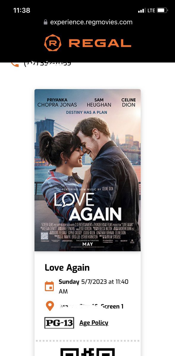 Yesterday I gave <a href="/SamHeughan/">Sam Heughan</a> his birthday present he asked for. I went to see #LoveAgain with <a href="/della_kreider/">Della Kreider</a>! It’s a quaint, uplifting movie and you’ll sing out loud with <a href="/celinedion/">Celine Dion</a>’s songs! <a href="/priyankachopra/">PRIYANKA</a> is stunning!My first time seeing Sam on the big screen! Congrats ya’ll!