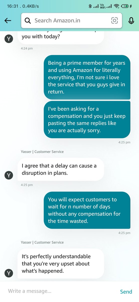 heenam26's tweet photo. @AmazonHelp @amazonIN @amazon @AmazonHelp see for yourself how attentive and helpful your customer service is. https://t.co/yxsDwv906R