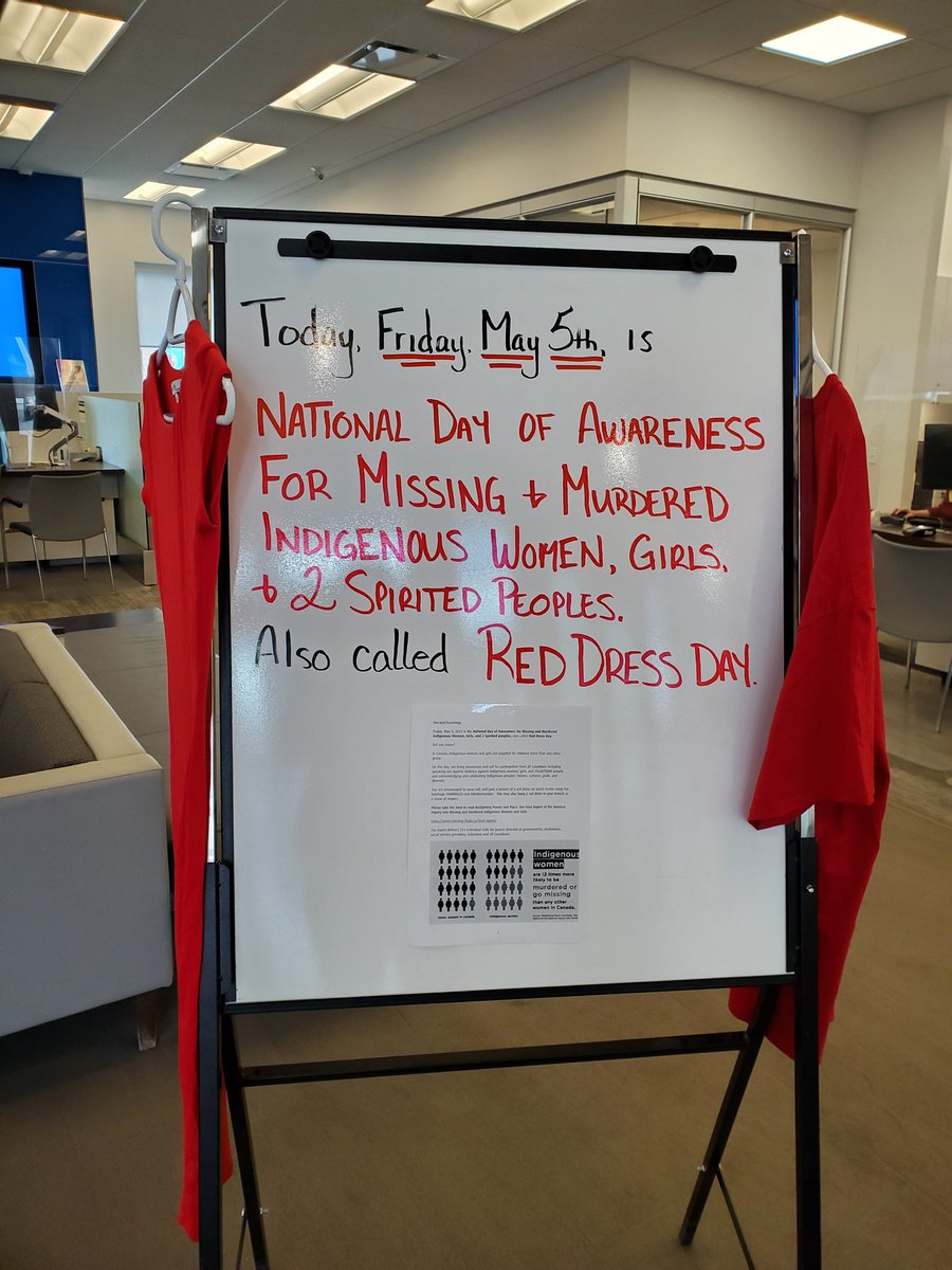 Today BMO Cornwall remembers and honors Missing and Murdered Indigenous Women, Girls, and Two-Spirit People #MMIWG2S #RedDressDay