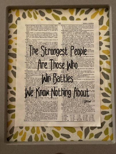 Embrace the power of art and the strength of the human spirit this #MentalHealthAwarenessMonth. Celebrate resilience with #DictionaryArt! 💪✨ #thisoldchair #etsyshop  #etsyseller #StrongestPeople #ArtWithMeaning #InspireHope