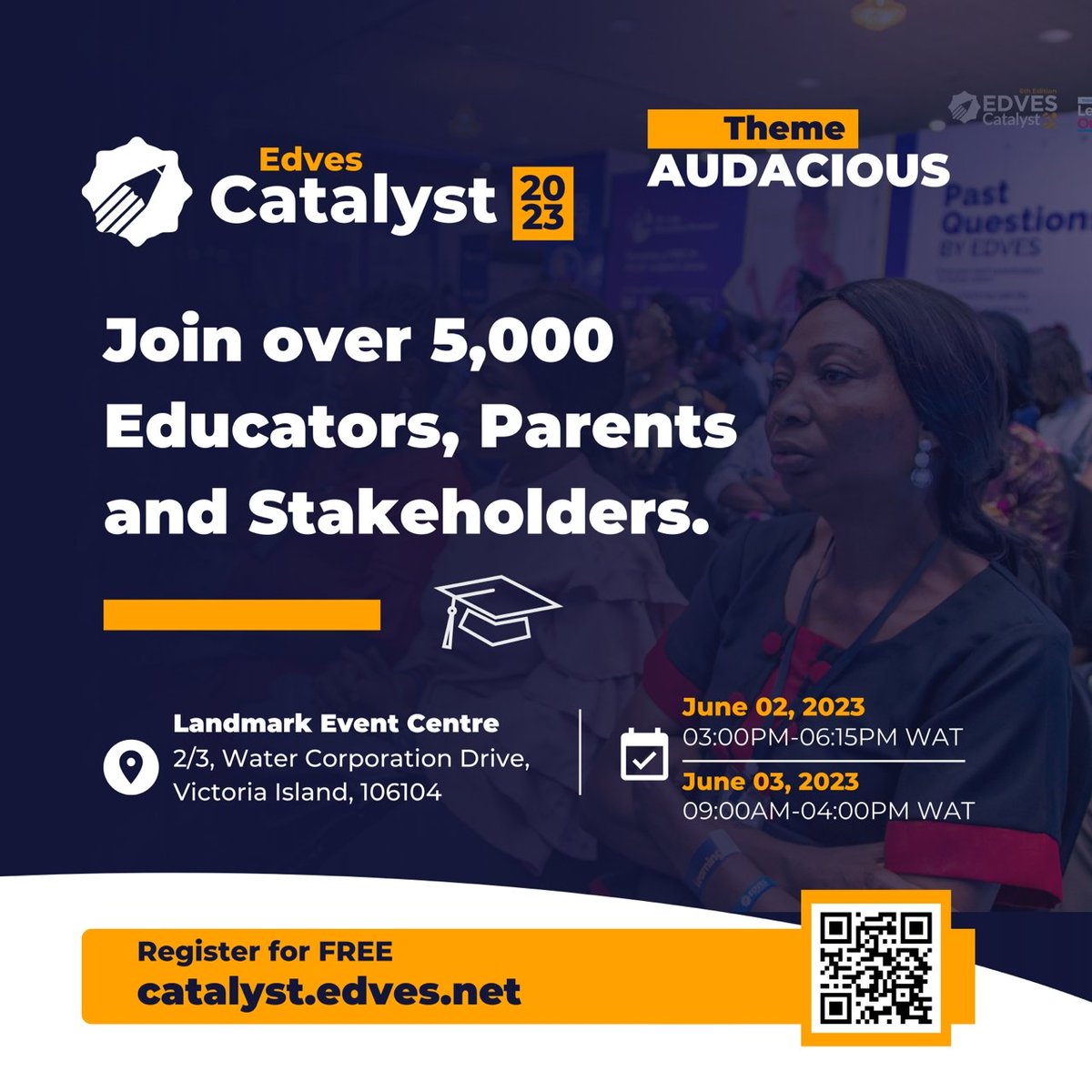 Join us at the global event happening LIVE on the 2nd &amp; 3rd of June, 2023 and become a part of a vibrant community of change-makers in the Education Space where you'll gain invaluable insights on how to navigate technology in education.
Register now at catalyst.edves.net