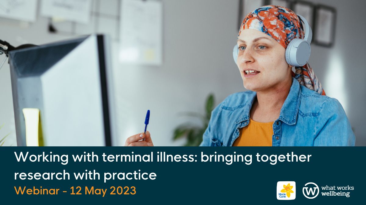 WhatWorksWB's tweet photo. It's the start of #DyingMattersAwarenessWeek (8-14 May), we're hosting a webinar - Working with terminal illness, Fri 12 May, 12.00 

This free event explores our project with @mariecurieuk to understand experiences, &amp; identify policies &amp; practice

Join us https://t.co/HkvjLBBkwu https://t.co/ZTOYK6mq1P
