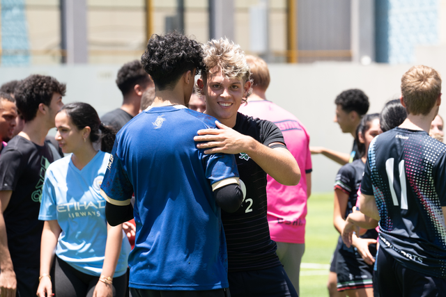 BSAKAbuDhabi's tweet photo. Competitive to the last, Year 13 students took on Staff in our annual ‘Raja Cup’ football match last week, resulting in a well-deserved victory to the staff with a final score of 1-0.  #BSAKRajaCup #BSAKSixthform  #BSAKfootball https://t.co/8PyCuwkYKE