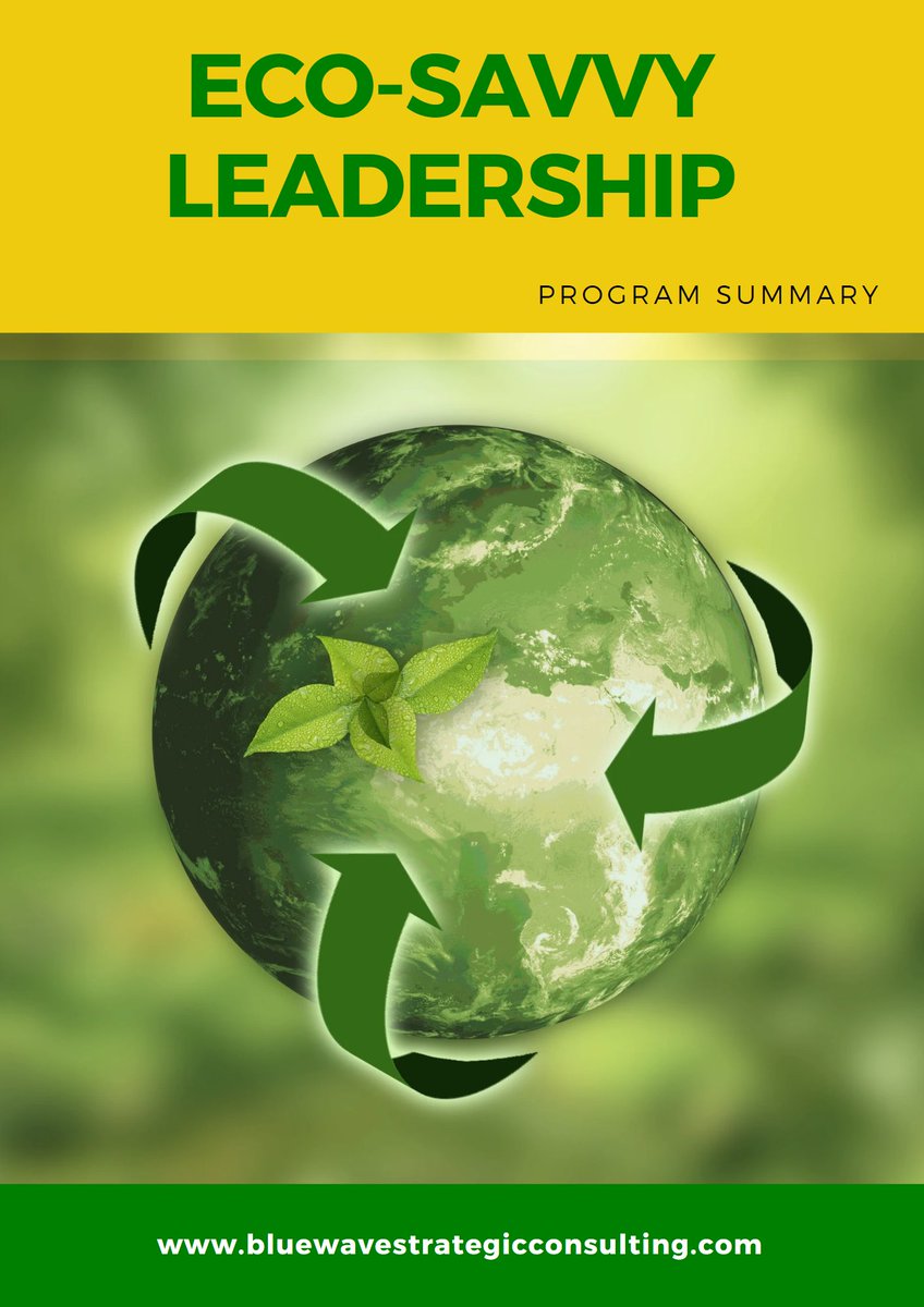 In the face of sustainability challenges, Eco-Savvy leaders are courageous, resilient, and willing to speak truth to power. Join our program and become a sustainability champion in your organization! #SustainabilityChampion #CourageousLeadership #GreenVision
