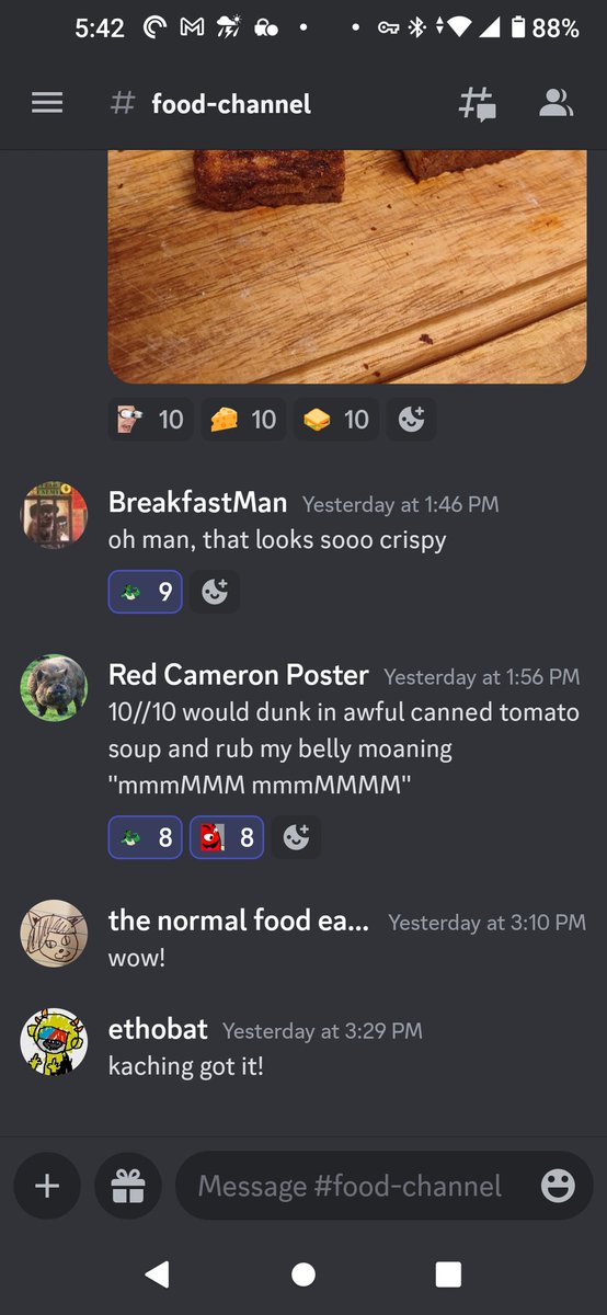 Rikki 🐀 on Twitter "The E1 discord is undefeated when it comes to reacting to food pics"