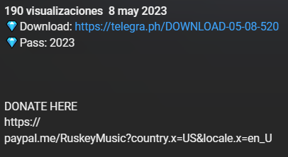 g0njxa's tweet photo. This is from a compromised Youtube account sharing videos to distribute #Redline Stealer 

Here's the analysis https://t.co/dmKGWd4HaS

Threat actors started asking for @PayPal donations, to
paypal[.]me/RuskeyMusic

Are logs business that bad u need to beg money?? 😂 https://t.co/e9lDcJ75rr