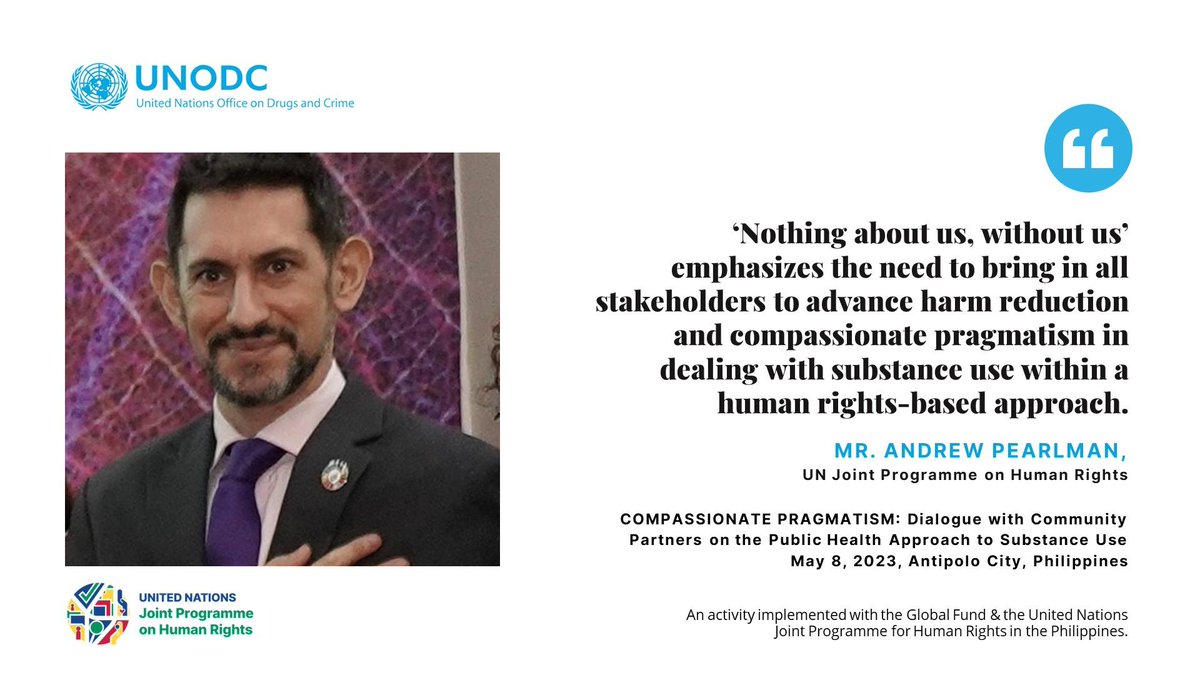 Today I delivered closing remarks at the Compassionate Pragmatism to substance abuse conference organised through the UN Joint Porgramme for Human Rights in the Philippines as part of our efforts to promote promote human rights in the country. <a href="/UNHumanRights/">UN Human Rights</a> <a href="/UNODC/">UN Office on Drugs & Crime</a> #Philippines