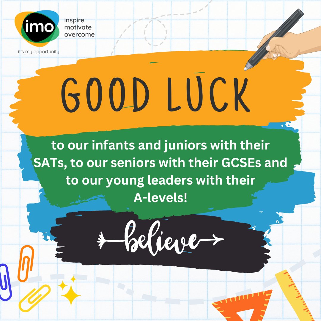 IMO Charity (@imocharity) on Twitter photo 📢Announcement to all young people: If you’re feeling #stressed, #anxious and #emotional this exam season, you’ve got this! We wish you all the very best with your #exams. #SATs
#Alevels #GCSE2023 #Believe <a href="/educationgovuk/">Department for Education</a> 📢Announcement to all young people: If you’re feeling #stressed, #anxious and #emotional this exam season, you’ve got this! We wish you all the very best with your #exams. #SATs
#Alevels #GCSE2023 #Believe <a href="/educationgovuk/">Department for Education</a>