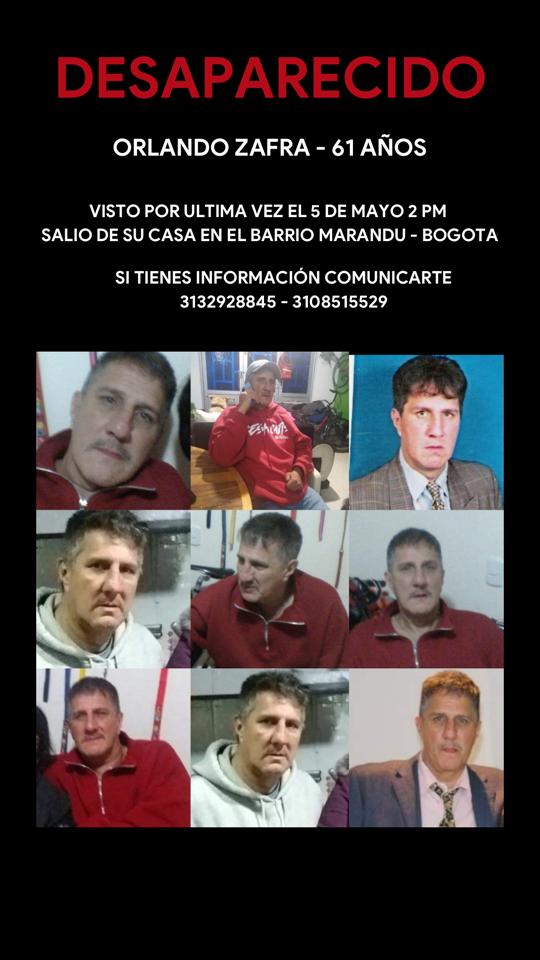 BomberosBogota's tweet photo. El señor Orlando es familiar de uno de nuestros uniformados. ¡Ayúdanos a difundir!

Si tienes información, comunícate al 3132928845

Gracias 🫂

#DesaparecidosBogota https://t.co/JouG1dY5zM