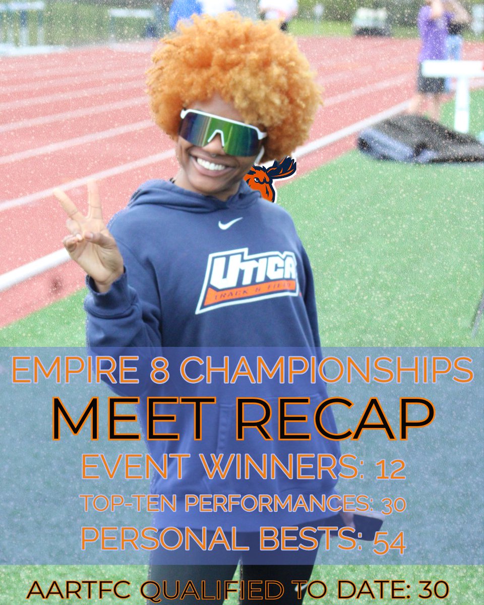 UticaXCTF's tweet photo. First ever outdoor Empire 8 Championships hosted at Utica was a success! Men finished 2nd in a BATTLE with Naz, women finished in a solid 3rd!
.
Next up, the CNY Fast Chance Meet On Sunday 5/14 at Home!
.
#UTICAtf
#weareUTICA
#teameffort
#itsagreatdaytobeapioneer https://t.co/FEgOaBHUEz