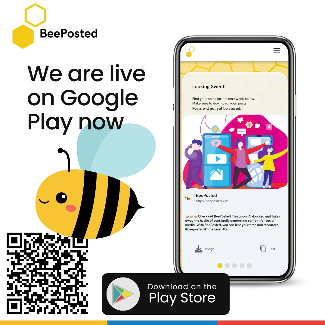 beeposted's tweet photo. 📈 Boost your brand's online presence with BeePosted. Our AI analyzes your website and crafts the perfect social media posts for you.

#BeePosted #BrandBuilding #AI #artificialintelligence #socialmedia https://t.co/0BunCqNJDb