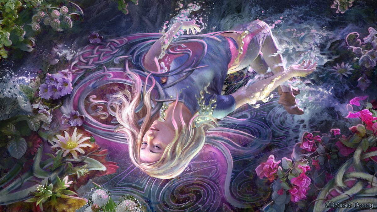 MelroseDowdy's tweet image. A picture of Heather Ricci for a short story series I'm working on about adventures in the afterlife.
#fantasyart #writerlywipchat