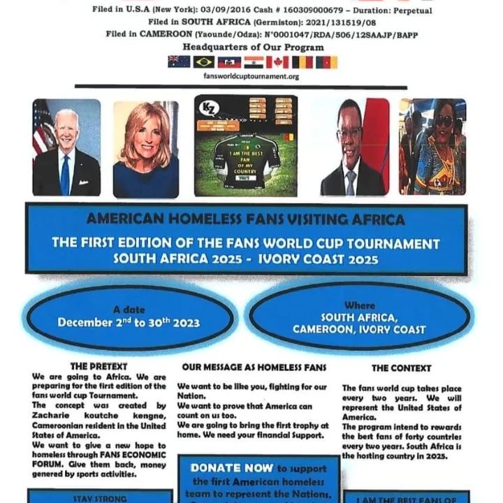 fansworldcup's tweet photo. Are you the best fan of your country
Donate to support homeless training camp in africa https://t.co/u7PlCsf9Ry
