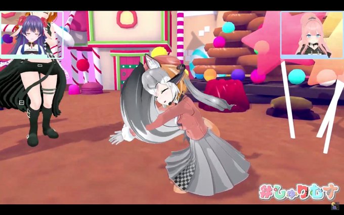 シマハイちゃんがしっぽもってる! #しゅりむす