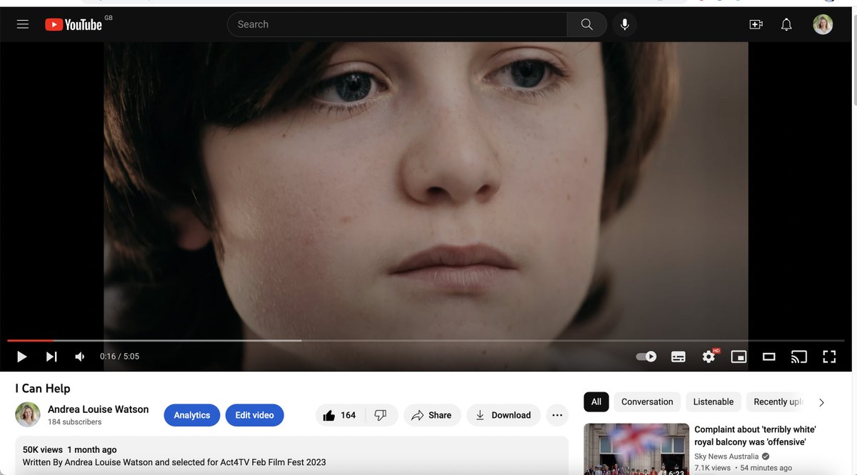 andanina's tweet photo. By heavens.......  last week I said we'd had 25k views... today it's up to 50k views.  That's amazing!!  

Well done all ! 🙌🎬🎬👏👏👏 https://t.co/k82c2uDcEY