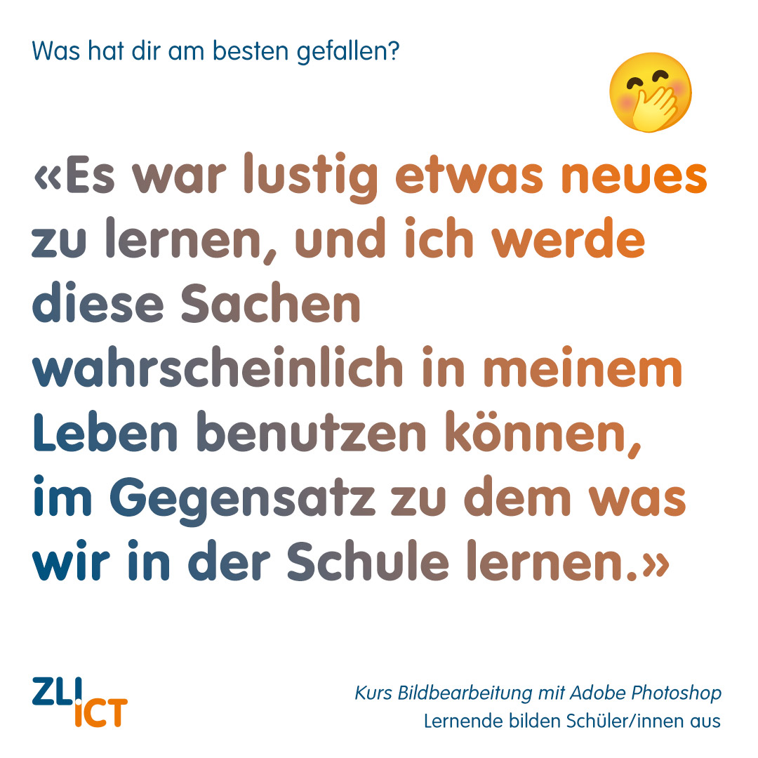 ZLICT's tweet photo. Wieder ein Grosserfolg! In den letzten zwei Wochen führten ZLI Lernende aus dem ICT Basislehrjahr selbständig Kurse für über 300 Schülerinnen und Schüler durch. 💯🎆
Was hat ihnen am besten gefallen? 👇🏻😊
#lernende #schüler #schülerinnen #ferienspass #zlict #ictbasislehrjahr https://t.co/QZStwBaFFu