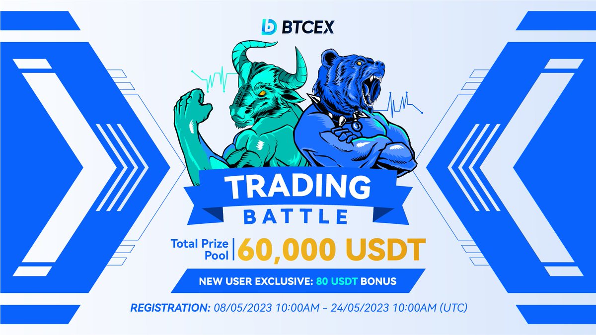 BTCEX_exchange's tweet photo. It's time to show off your trading skills and compete for a chance to win big in the #BTCEXTradingBattle! With $60,000 USDT on the line the competition is intense!🚀 

Learn more and join now▶️ https://t.co/Oo5qTEYg9P

#USDT #Giveaway #BTCEX #Cryptotrading #Crypto https://t.co/y7V9uL60ls