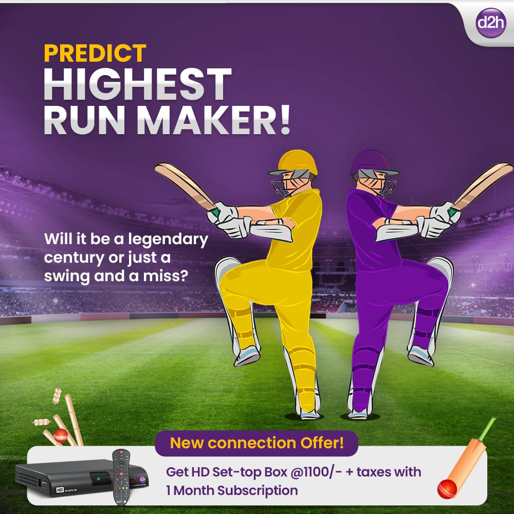 vzyindia's tweet photo. It's time to show off your #cricket knowledge! Who will be the highest run scorer of today's match? Put your prediction skills to the test and share your picks with us!
.
.
#d2h #DirectToHeart #Predict #RunMaker #Competition #Surprise #Entertainment #DilSeCricket #Cricketfun https://t.co/lmuj39a7rt
