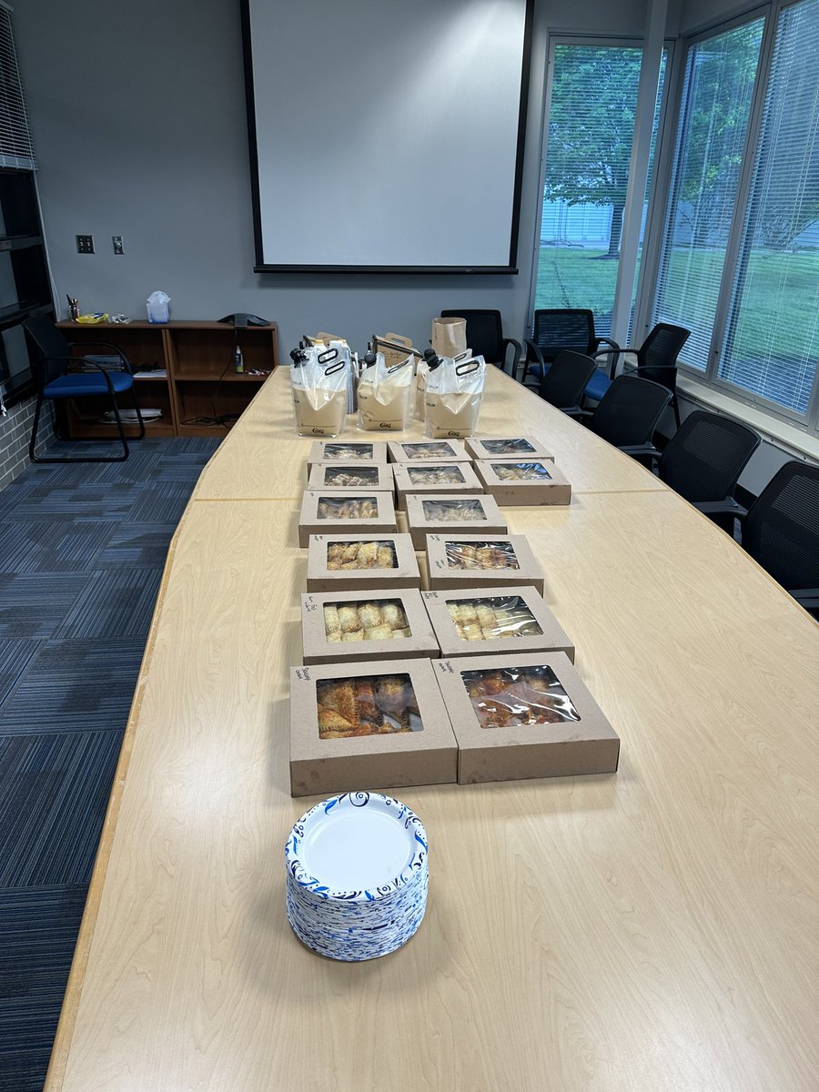 Some warm pastries and coffee from our friends at Hitherto to kick off Teacher Appreciation Week!!! 

Thank you to <a href="/StuCo_at_GCHS/">Greenfield-Central HS StuCo</a> for sponsoring!!! #1GC
