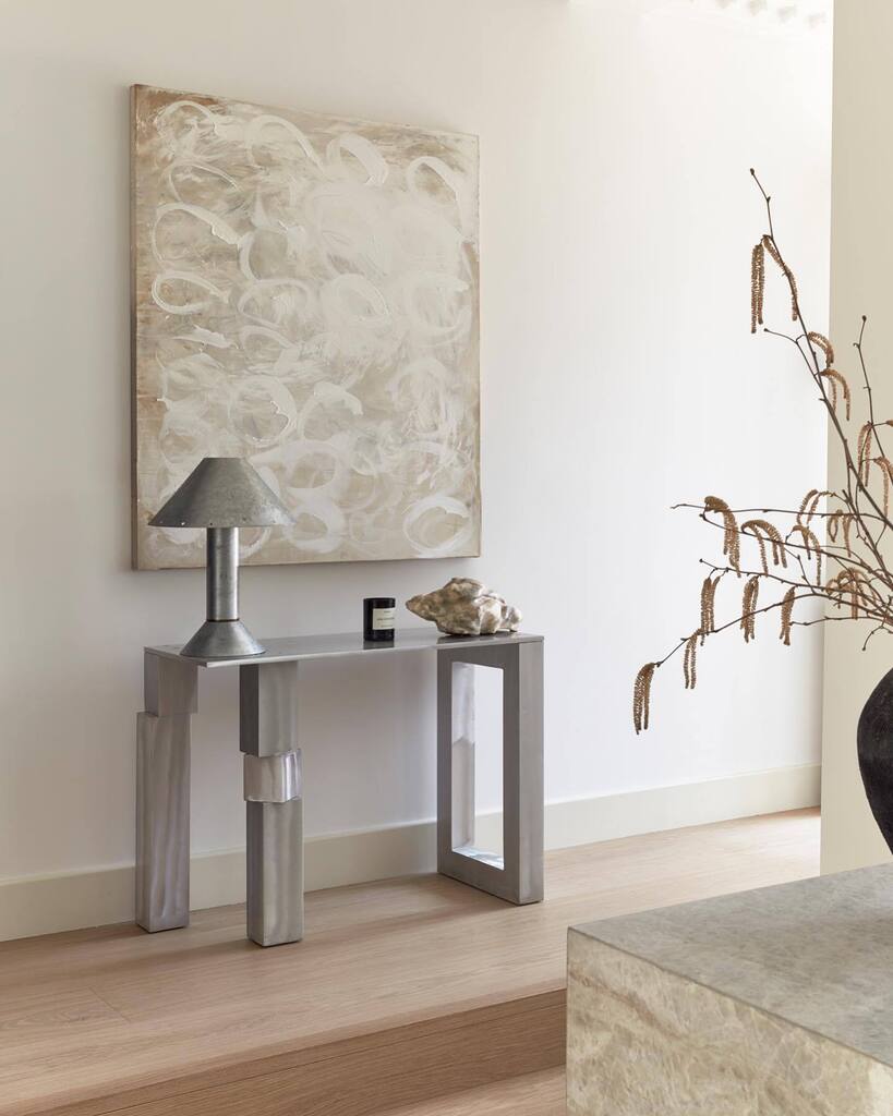 @betonbrutlondon was invited by <a href="/daytripstudio/">daytrip</a> to furnish and style this three-story townhouse in Highbury.

Bright and ample, the property is an ode to natural daylight - the entrance hall no exception.
On arrival, we positioned a sculptural console by … instagr.am/p/Cr-txguPYcJ/