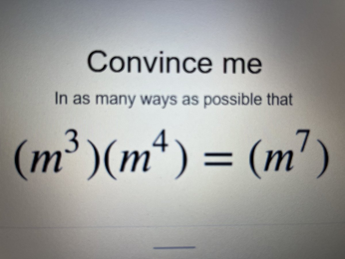 JenBrownEdu's tweet photo. This is my board warm up today. Working on understanding more than what or how through why. And making convincing mathematical arguments. #bts #thinkingclassroom #openquestion #totheboards #vnps #mathematicalreasoning #deeperlearning #powerrules #tvdsbmath https://t.co/mYajRO8h8F