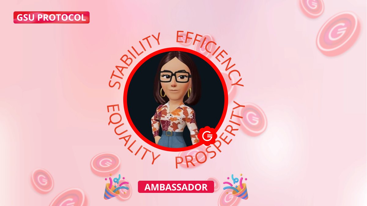 MetaElara's tweet photo. 🎉 Exciting news! I'm thrilled to announce that I've joined the @GSUcoin team as an ambassador. 👏 As a believer in the future of decentralized finance, I'm honored to work with such an innovative project.Let's build the future of DeFi together! 
#GSUProtocol #Ambassador #DeFi https://t.co/05Az4Bk2wS
