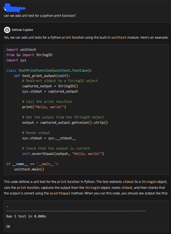 maimaichengxiao's tweet image. Fresh try with adding unit test for given function, not bad! #GithubCopilotChat