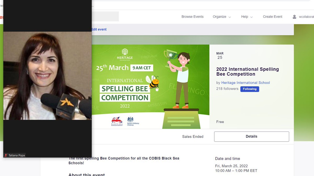 @COBISorg @QAAtweets @HIS_Moldova @Tatianapopab @TakeActionEdu @koentimmers @JenWilliamsEdu @Fisher_FCDO @COBIS_CEO @HeritagePrimary We organised the International Spelling Bee last year and are organising it again on May 23rd. #COBIS23rd @COBISorg #COBIS @HIS_Moldova