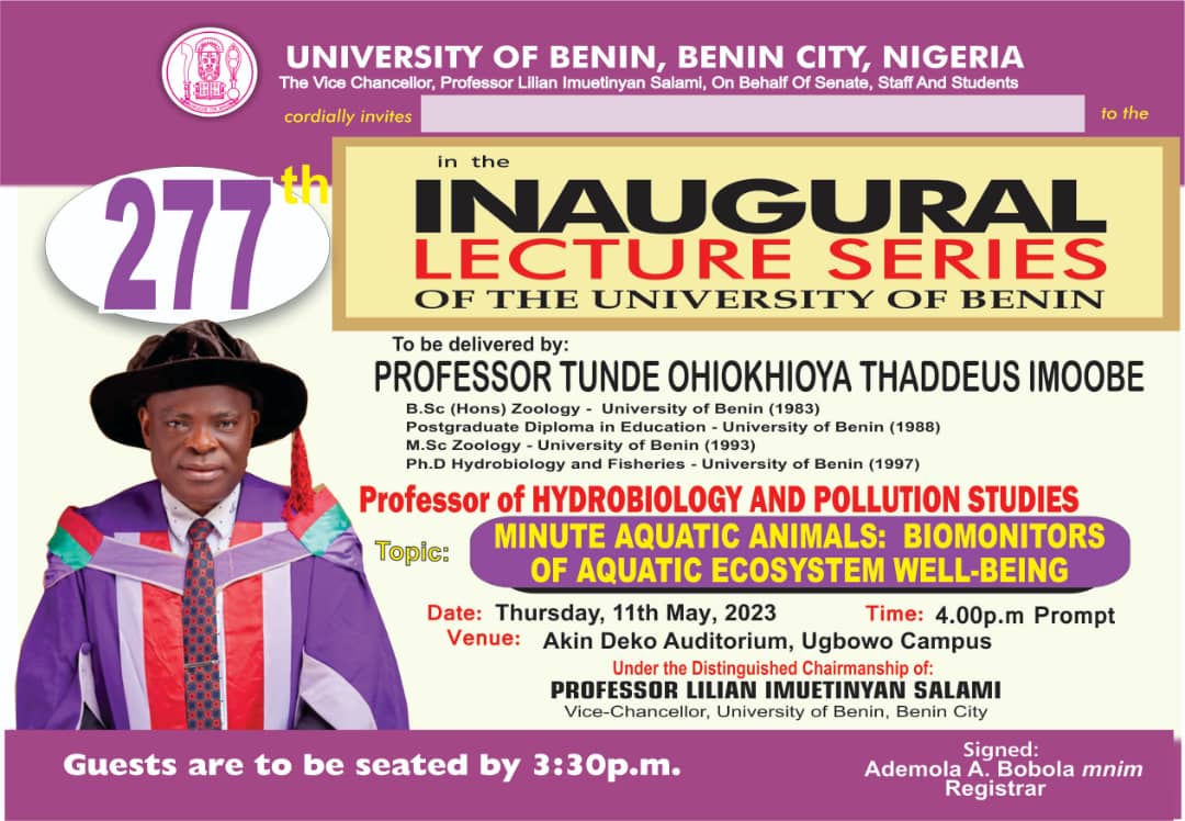 University of Benin (@UniversityofBen) / Twitter