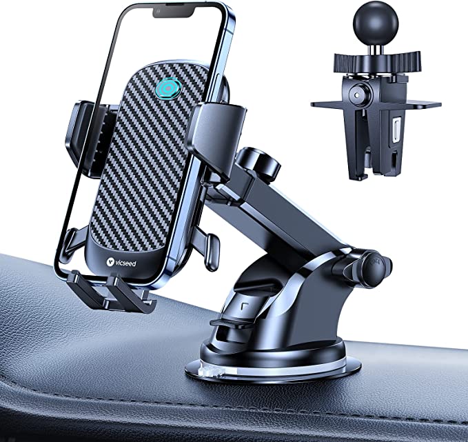 VICSEED Auto Lock Phone Mount for Car [Super Strong Suction & No fall] Car Phone Holder Mount Adjustable Long Arm Hands Free Cell Phone Holder Car Windshield Dashboard Vent for All Phones & Thick Case  $26.99

amazon.com/dp/B085KXS3XZ?…