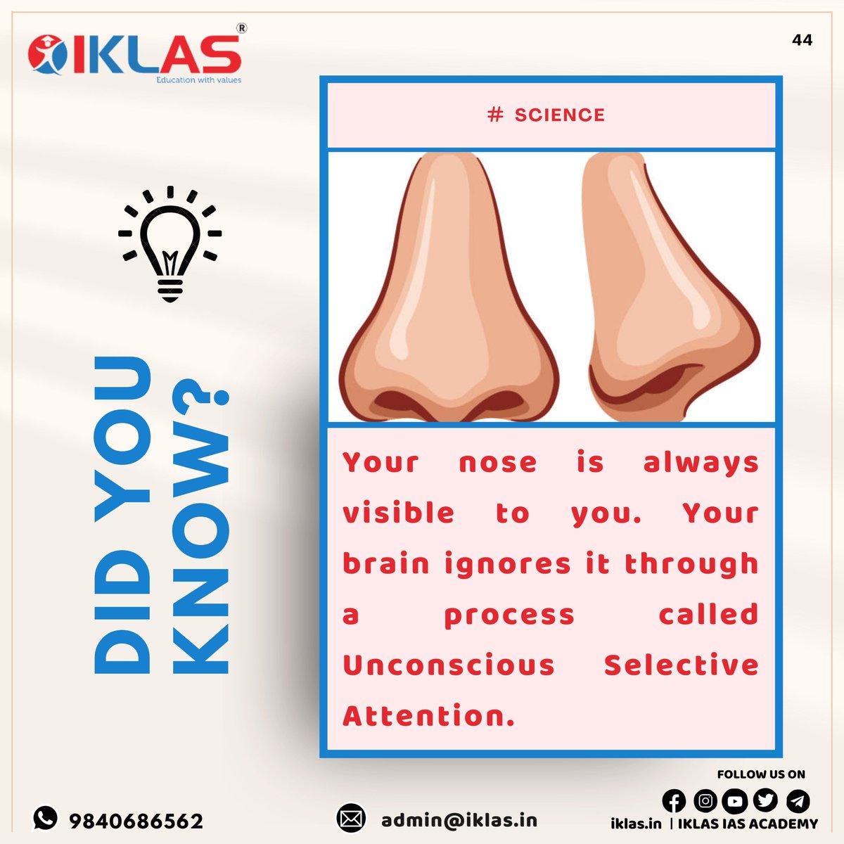 iklasiasacademy's tweet image. IKLAS IAS ACADEMY
iklas.in
iklasgenius.in
Email: admin@iklas.in
9840686562
#iklasonlinefoundationcourse #quizprogram #theknowledgebattle #quizforcuriousminds #iklasgenius #igeniusworkshop #learnwithgames