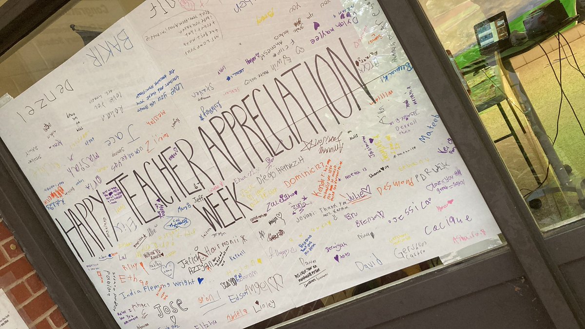 Kicking off #TeacherAppreciateWeek with door signs and hand written notes of appreciation from principal <a href="/S_A_Marquez/">Sonia_Márquez</a> . We love our teachers and staff!!! You truly are the #bestinthenest