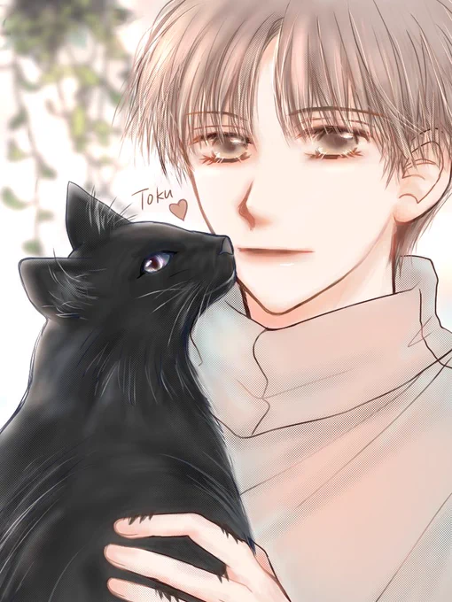 黒猫の愛情表現 。(1/2)   #イラスト #illustration #oc #黒猫睦月 #漫画 #創作漫画 #絵の世界 #芸術同盟 #猫好き #漫画が読めるハッシュタグ   オリキャラをはじめて漫画に してみた(ほぼ自己満足ですが) よろしくお願いします✨