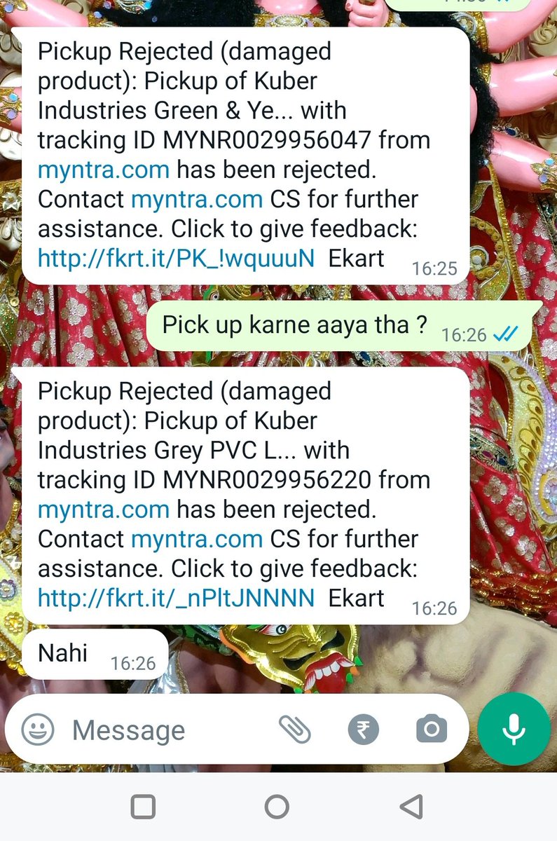 jolly27jul's tweet photo. @myntra @MyntraSupport @vineetsaxena @consumerforum_ @SharonPais @myntra @mhkamath ...yet again no one came to pick up and same type of message..my parents are senior citizen and are really getting troubled by all this... Can someone look at getting it fixed... https://t.co/XQIULvX1Q7
