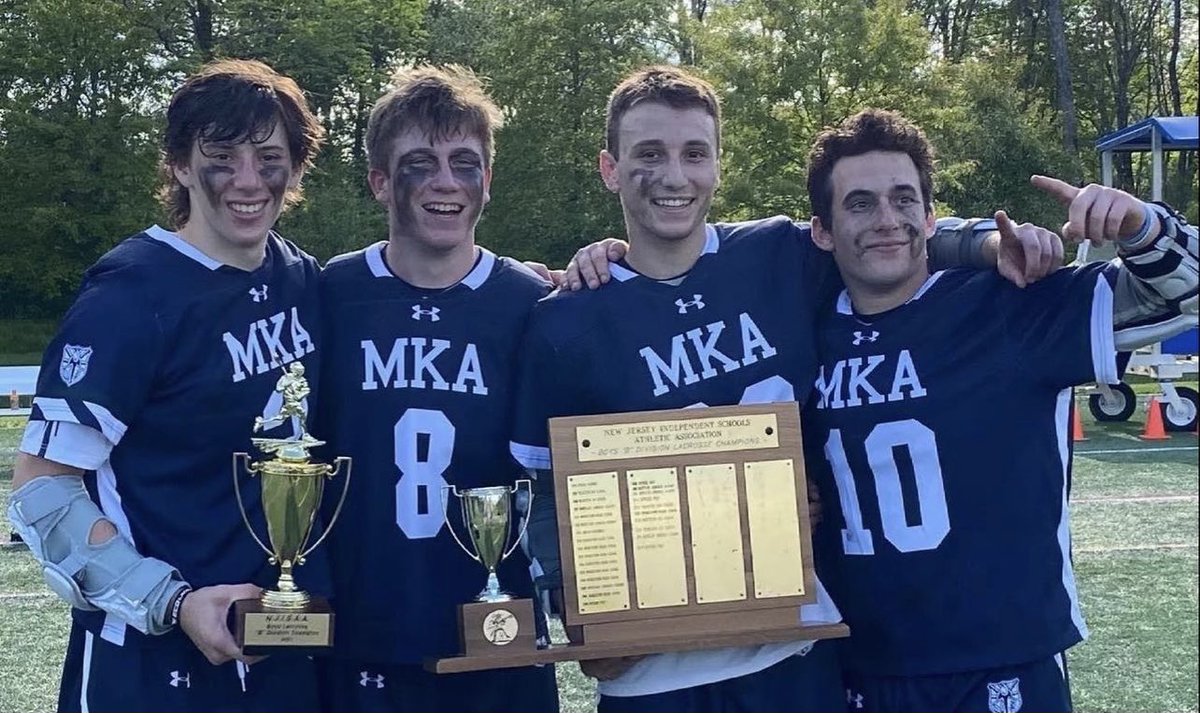 DaveGiarrusso's tweet photo. Congrats to all 4 MKA ‘21 Lacrosse captains- playing in NCAA Tourney. 
Jake Waldman- G’Town
Rollins Heath-Kenyon
Danny D’Angelo- Stevens
OB  Sedransk-Tufts
So proud!
#goingtothedance
#cougarpride https://t.co/2Ari8zuMm7