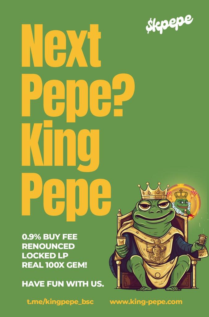 izzy_ggwp's tweet photo. @MartiniGuyYT Next Pepe?  Dont fade on #KingPepe $KPEPE ✌️
CEX LISTING AT 2MIL MC🤫
650kMC ATH💥 
0.9% BuyTax 
💥NFTS AND STAKING COMMING SOON 
DONT FADE ON THIS ONE✌️ #KingPepe 🫡
💥 CMC LISTED
🌟 CG SOON
@KingPepeKek
#PEPE #KPEPE #BSC #BNB https://t.co/sLj0uCeqsz