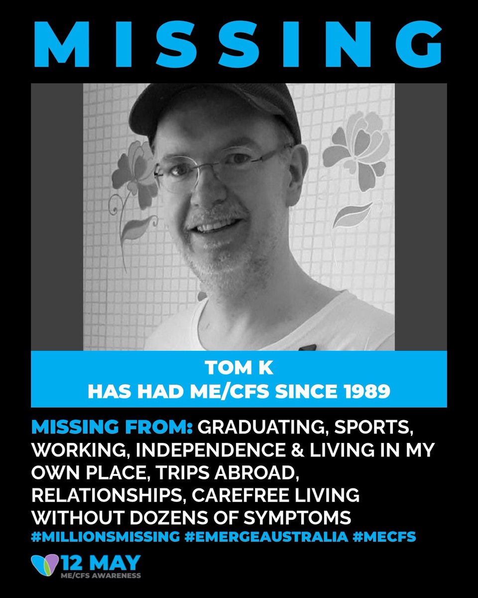 I'm one of millions missing from our lives due to Myalgic Encephalomyelitis, each with their own challenges and losses.

Unlike Covid lockdowns, the lockdowns we have dealt with for years due to #ME continue

#MEcfs #CFS #MyalgicE #PwME #May12 #May12th #ChronicFatigueSyndrome
