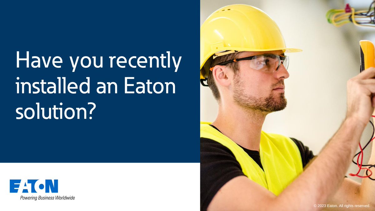 Has an Eaton product enabled a smoother installation? Or maybe you helped a customer achieve their energy efficiency goals thanks to an Eaton innovation. Whatever your testimonial may be, we want to hear how Eaton solutions have powered YOUR recent projects! #PoweredByEaton