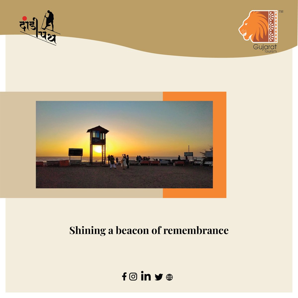 DandiPath's tweet photo. As we shine a beacon of remembrance on the Dandi Path, let us honour the brave men who took a stand for India's independence. May their legacy continue to inspire us to strive for freedom and justice. https://t.co/noRoljCYpv