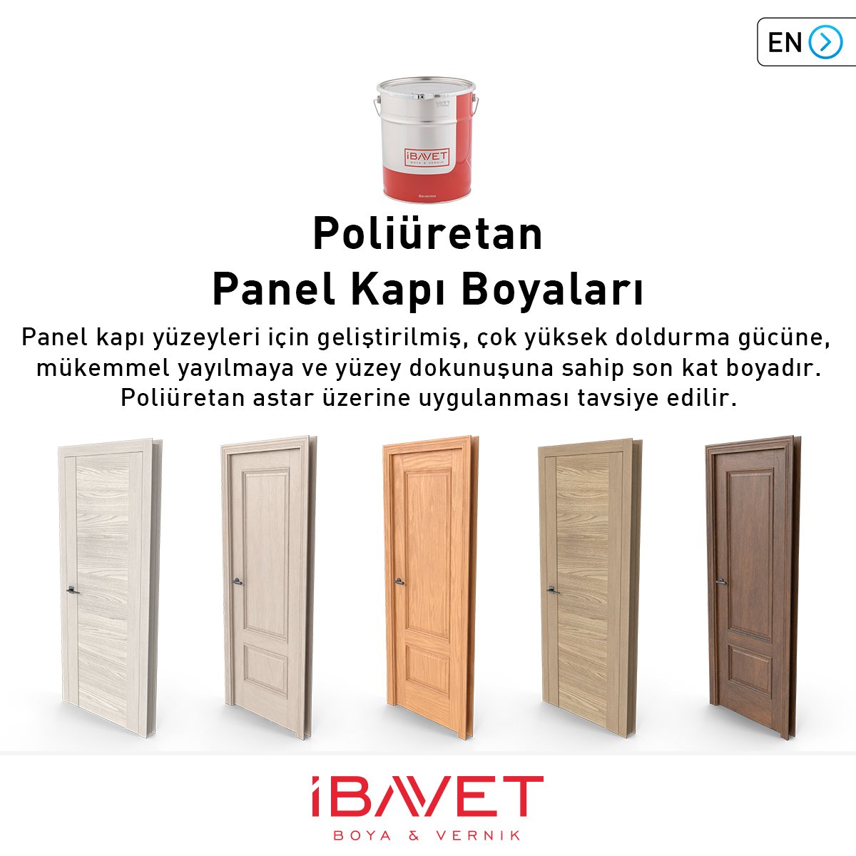 ibavalresa's tweet photo. İbavet Poliüretan Panel Kapı Boyaları📣
#ibavet #poliüretan #panelkapı #boya #ahşapboyası #boyavevernik
İbavet Polyurethane Panel Door Paints📣
#ibavet #polyurethane #paneldoor #paint #woodpaint #paintandvarnish https://t.co/Z32xOvIYXm