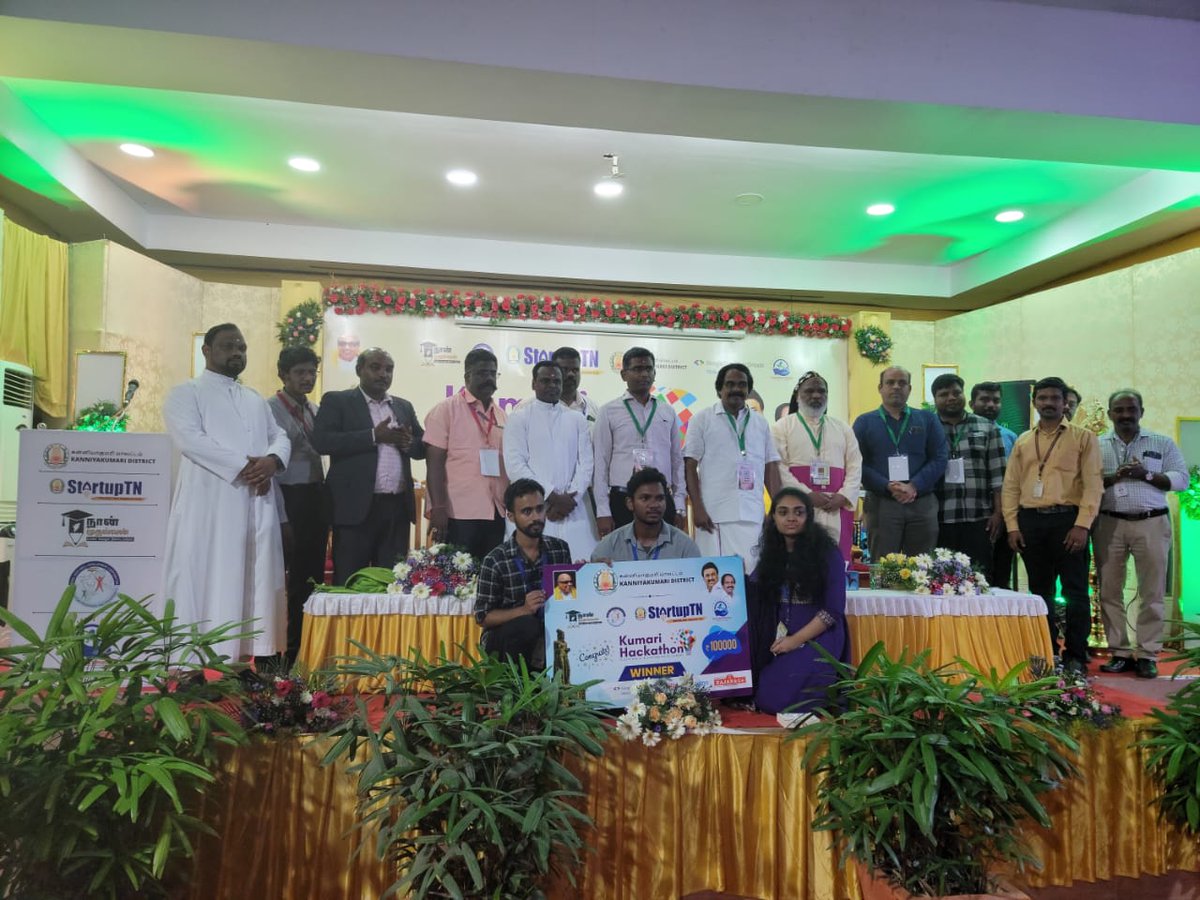 ashyushii's tweet photo. KUMARI HACKATHON 2023 
✨ Winners ✨
#kh23 #kumarihackathon #startuptn #skilldevelopment #nanmudhalvan #marephraem #kanyakumari #districtadministration https://t.co/GZRqQ3SDb6