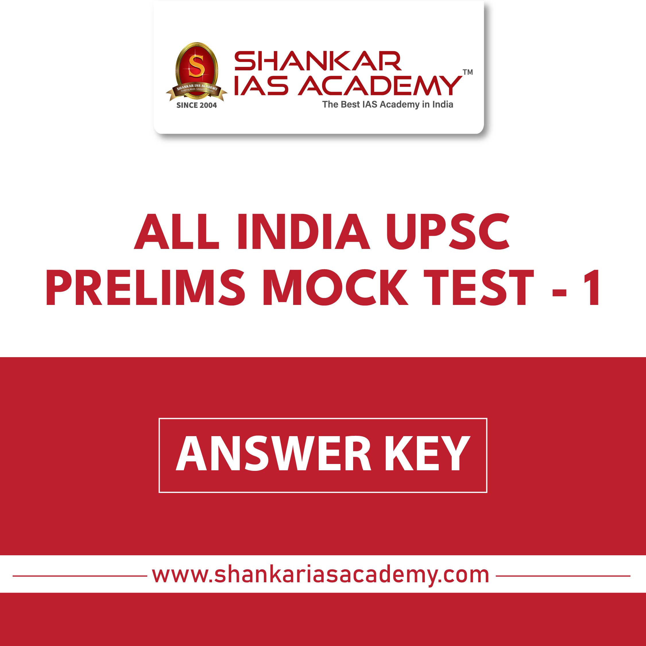 Shankar IAS Academy on Twitter "ALL INDIA UPSC PRELIMS MOCK TEST 2023