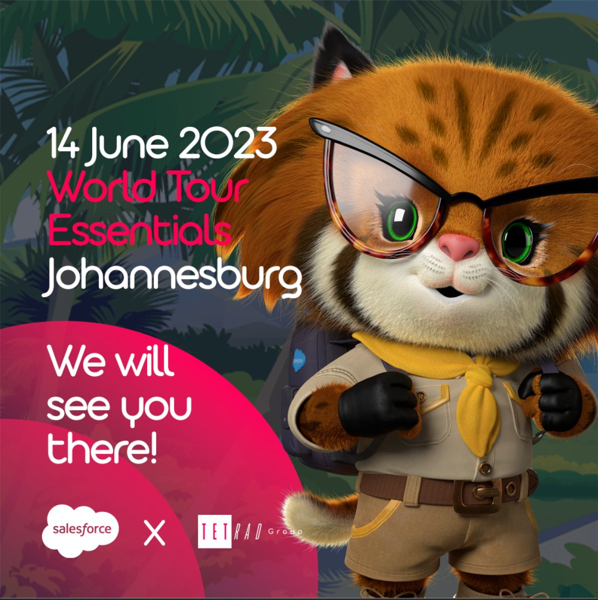 TetradIT's tweet photo. Join Trailblazers in Johannesburg to learn how to drive success.

Salesforce World Tour Essentials is your opportunity to learn about product updates, hear from local customers, network, and see products in action.

https://t.co/hHCEQDg79n https://t.co/6LPXvVKjQQ